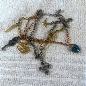 Express Women’s 3 Strand 7 Charms Fashion Bracelet